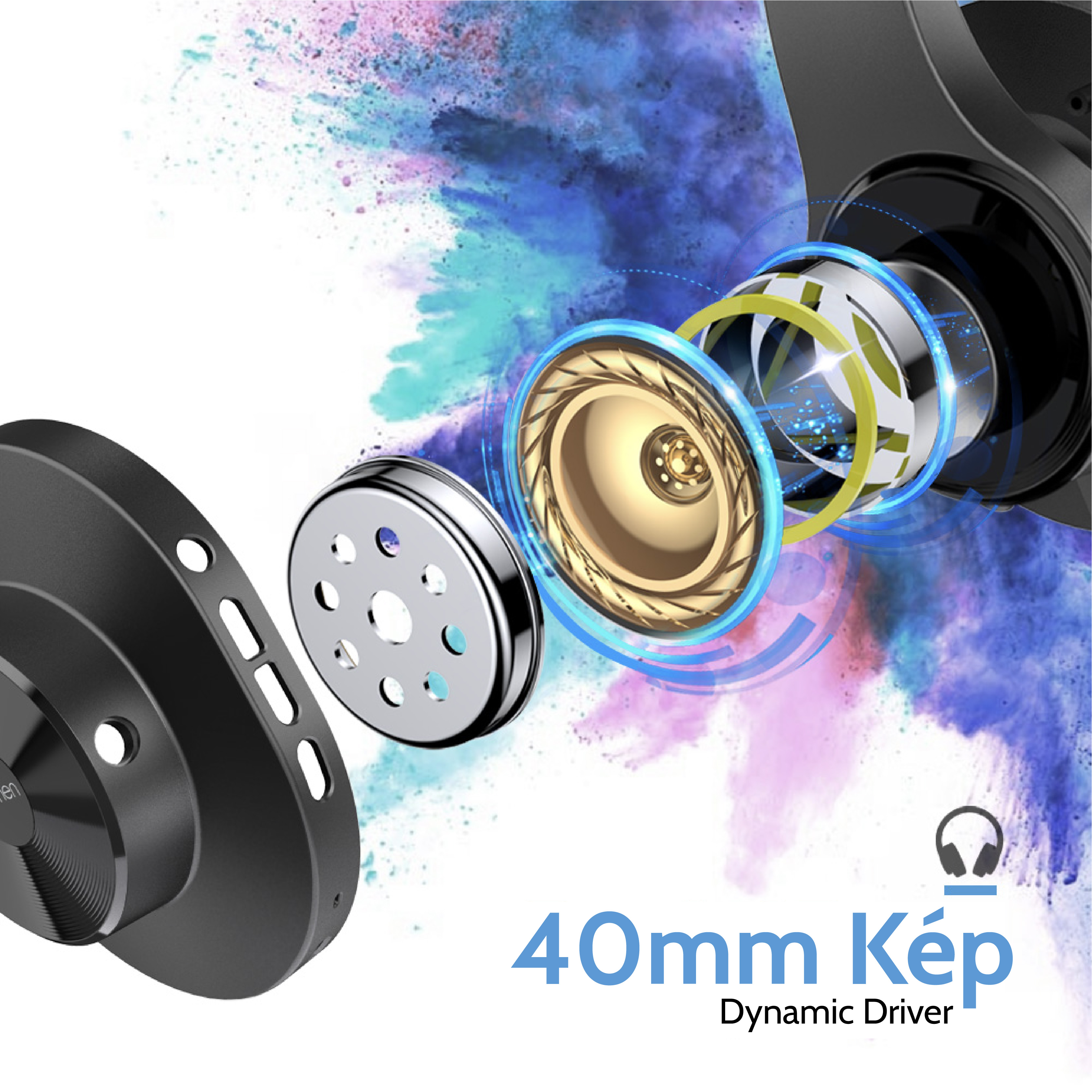 Tai Nghe Bluetooth Headphone OneOdio JS18 - Driver 40mm, Bluetooth 5.0, thời lượng pin lên đến 17h - Hàng Chính Hãng