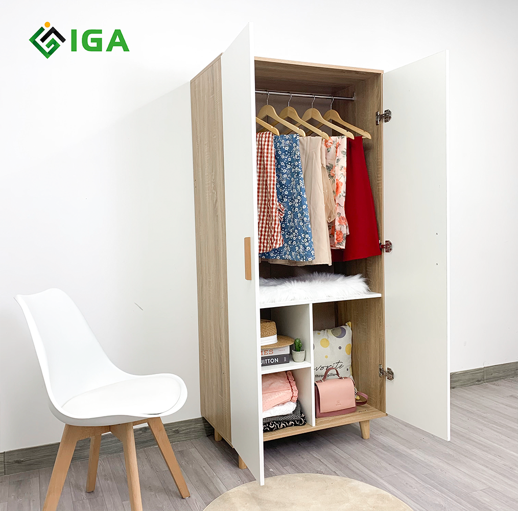 Tủ Quần Áo IGA Shelf Phong Cách Nordic - GP129