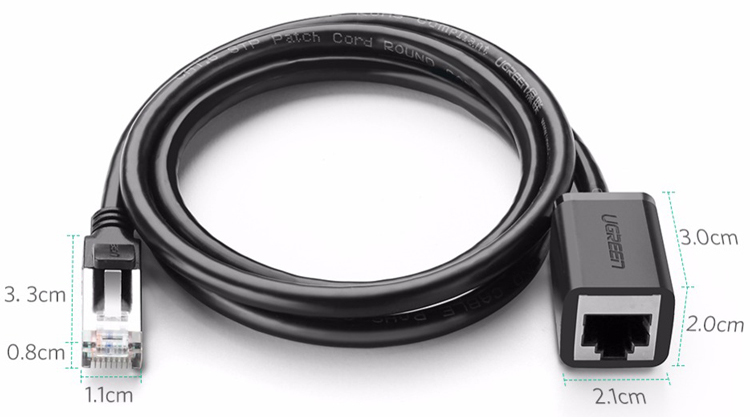 Cáp Nối Dài Ethernet Ugreen CAT6 11283 - Hàng Chính Hãng
