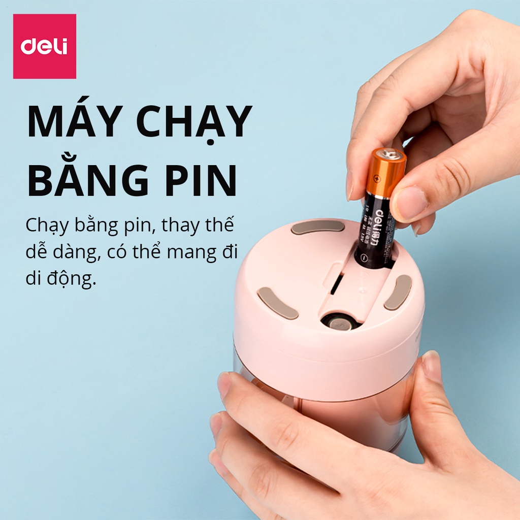 Gọt Bút Chì Điện Tự Động Deli - Tiện Lợi, An Toàn Và Bảo Vệ Người Dùng, Màu Sắc Hiện Đại Sang Trọng Học Sinh Văn Phòng - VA100