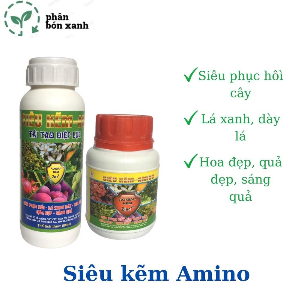 Phân bón KẼM AMINO, kích hoa, xanh lá, khỏe cây,tăng đậu trái, tăng đề kháng, tăng diệp lục, phục hồi cây.