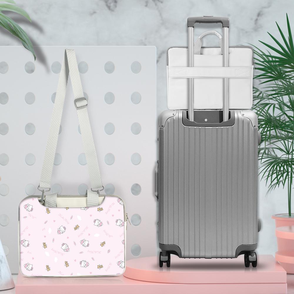 Tự Làm Hoạt Hình 13.3 Túi Laptop 14 15.6 17.6 Inch Ốp Lưng Da PU Chống Thấm Nước Sứ Giả Túi Có Dây Đeo Mang Theo túi