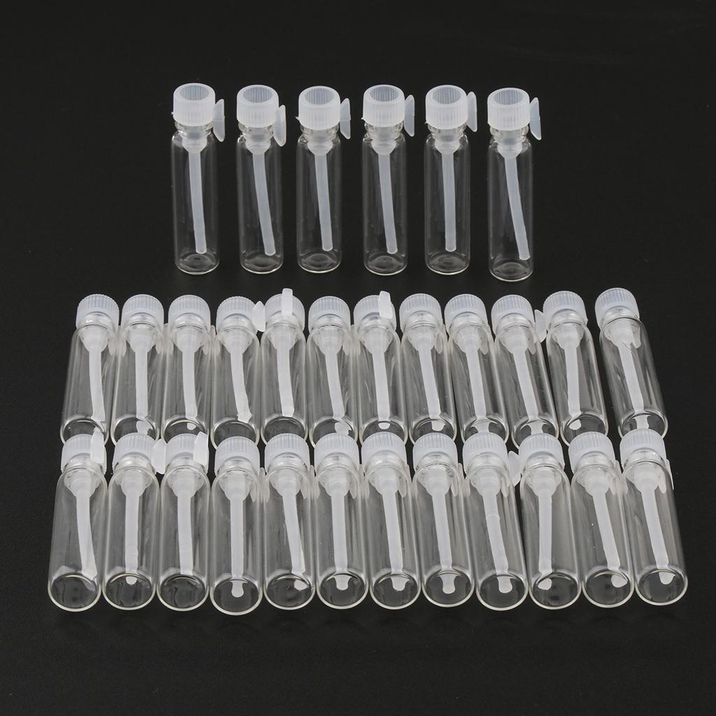 30X Liquid Glass Bottle Empty Perfume Essential Oil Vials
