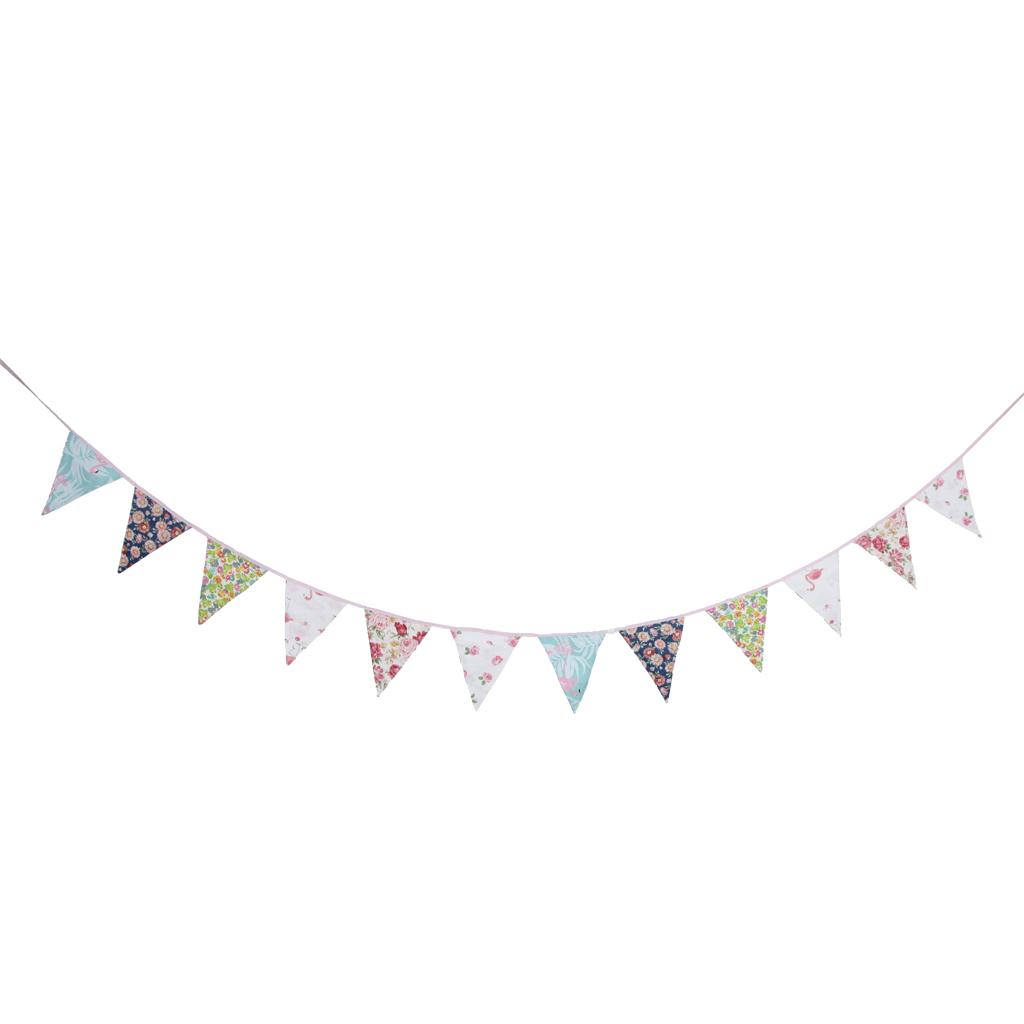 Fabric Bunting Banner Pennant Garland Wedding Festival Hanging Decor Style 1