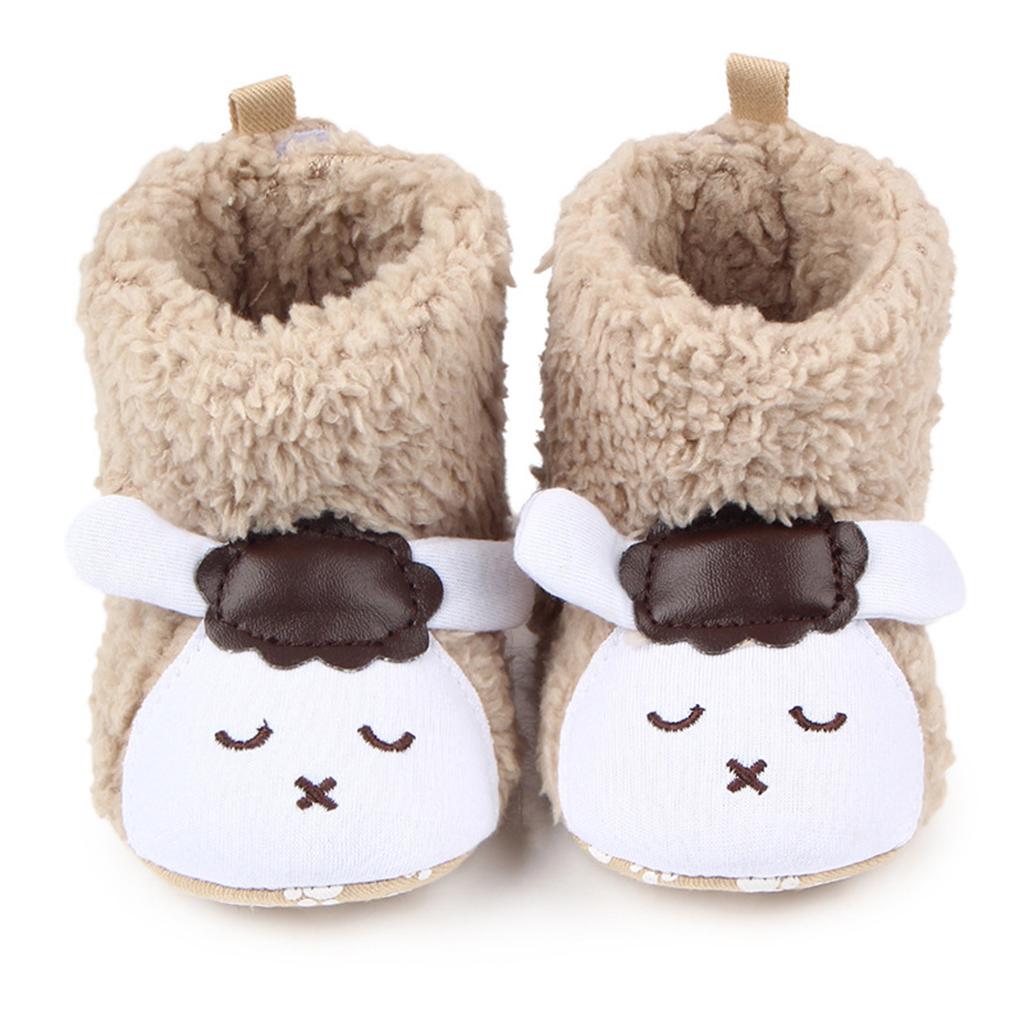 Cute Cartoon Animal Unisex Kids Fleece Shoes Baby