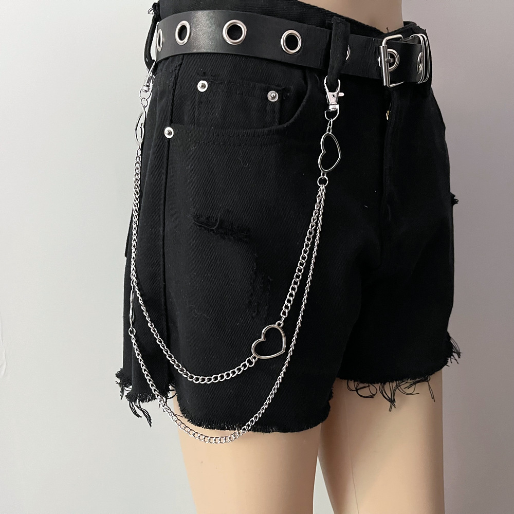 Dây đeo thắt lưng unisex cá tính body chain xích chuỗi titan đeo đai quần đeo phụ kiện hình trái tim ấn tượng