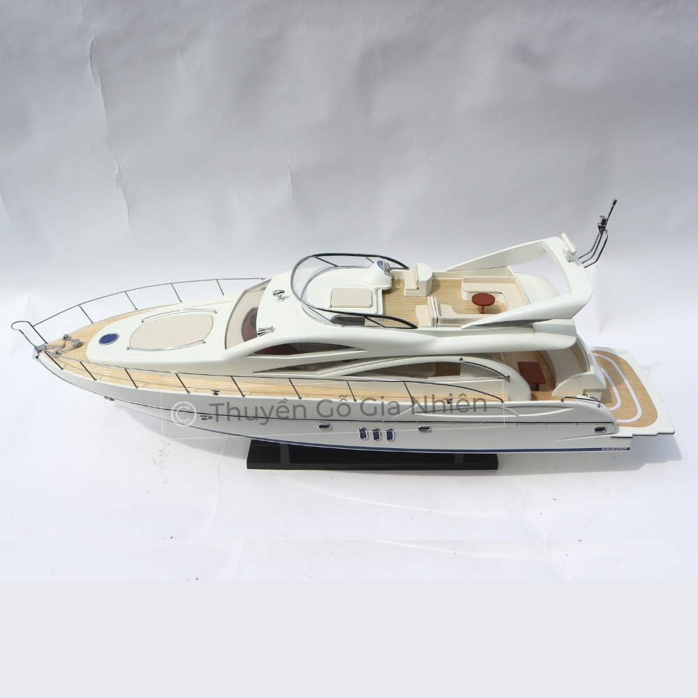 Mô Hình Thuyền Gỗ Phong Thủy Dạng Du Thuyền Hiện Đại SUNSEEKER 60 Chính Hãng Hàng Xuất Khẩu Chất Lượng Cao