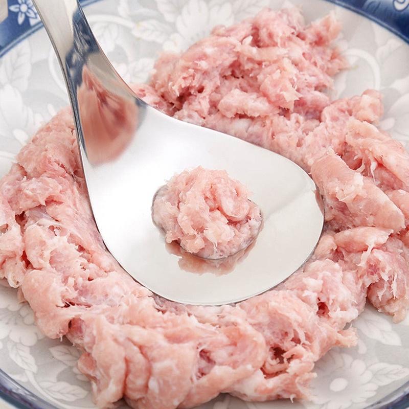 Dụng cụ làm thịt viên, chả viên, bò viên đa năng - Khuôn thìa tạo viên thịt tròn bằng inox cao cấp chống gỉ sáng bóng
