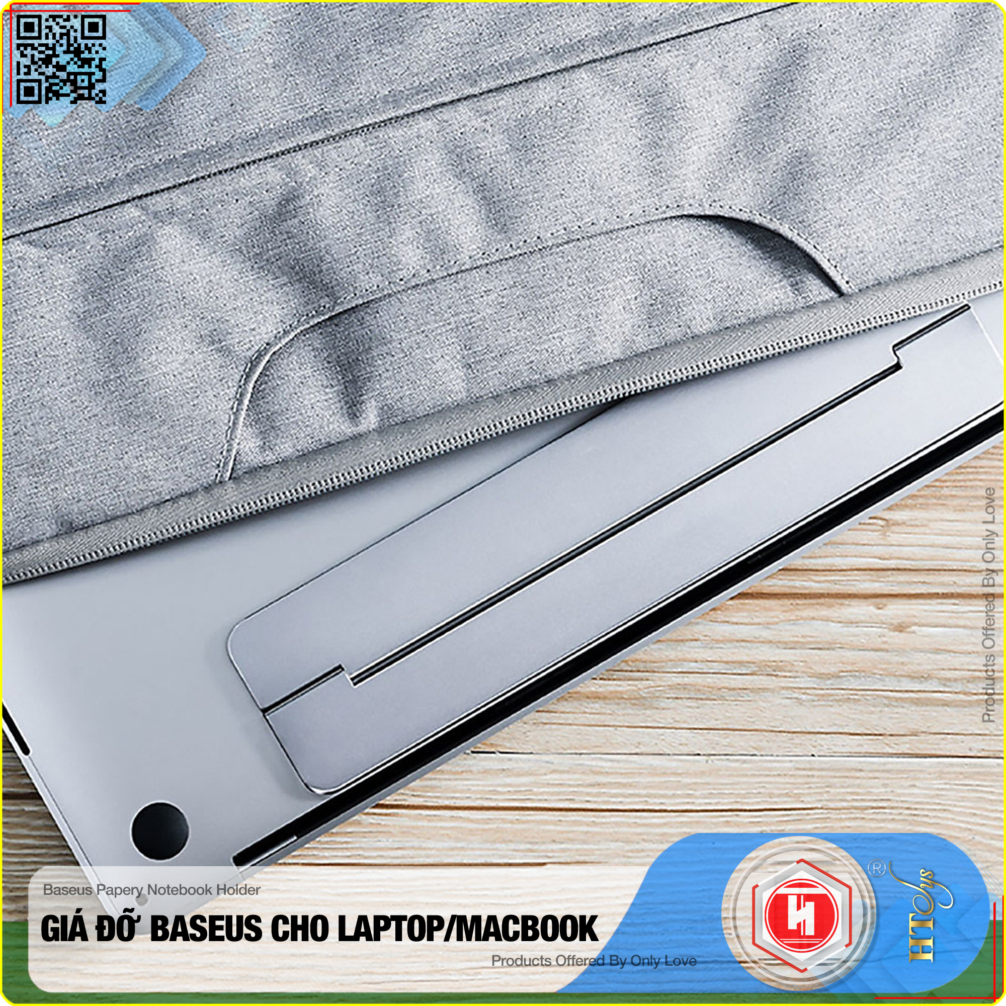 Giá đỡ gấp gọn hợp kim nhôm cho Laptop/Macbook - Đế tản nhiệt dạng xếp, siêu mỏng Baseus Papery Notebook Holder  (0.3cm slim, 8° Angle, Foldable, Portable Alloy Laptop Stand)-Hàng Nhập Khẩu