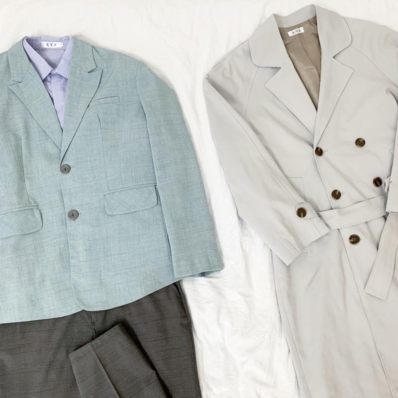 1 Áo măng tô dáng dài nam nữ - Long Trench Coat