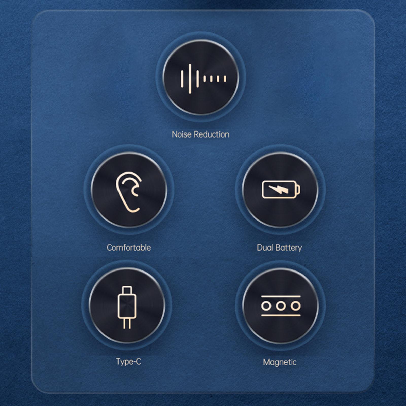 Bluetooth Headset Ear Hook Noise Cancelling for Business Smartphones