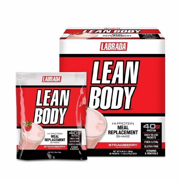 Labrada Lean Body 80 gói, Sữa Bột Thay Thế Bữa Ăn Tiện Lợi, Bổ Sung 40g Protein, 24g Tinh Bột Giàu Chất Xơ và 21 Vitamin Khoáng Chất, 79G/Gói