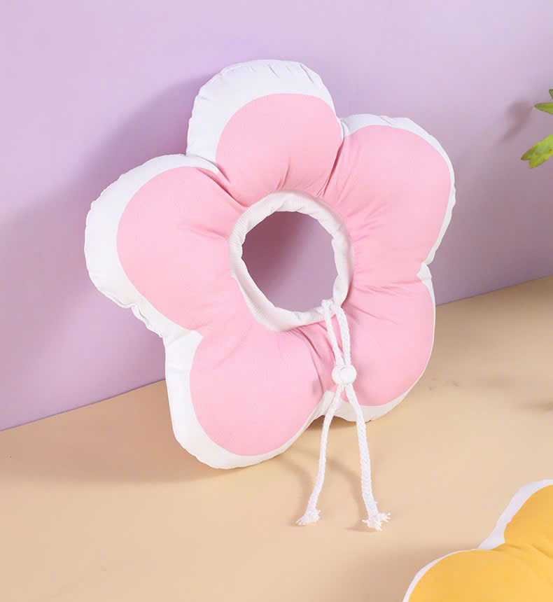 VÒNG CỔ THÚ CƯNG VÒNG CỔ LOA CHỐNG LIẾM CHO THỎ CHÓ MÈO BÔNG HOA DỄ THƯƠNG TỪ 0.5-5.5KG MÃ 10 CHO CHÓ MÈO THỎ