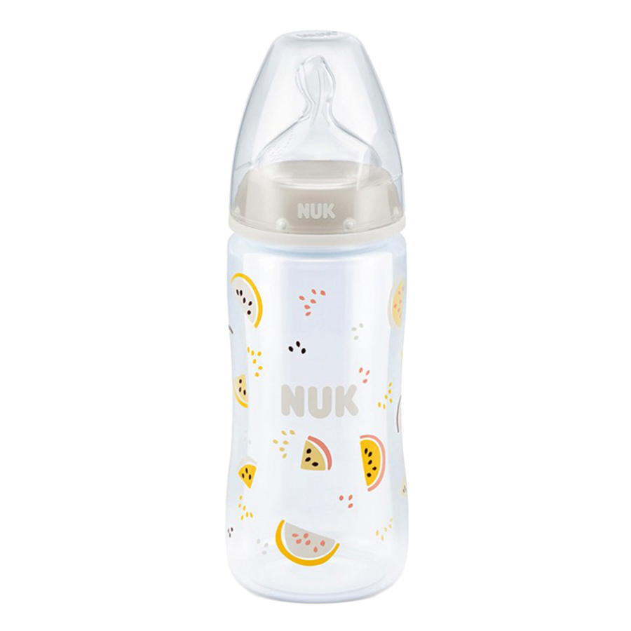 Bình Sữa NUK PP (300ml) Núm Ti Silicone S1 (Size M) NU66133 - Màu Ngẫu Nhiên