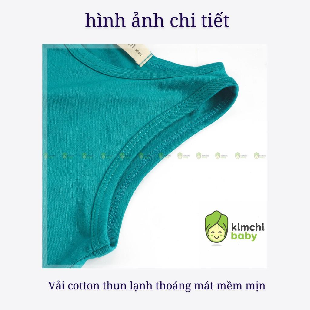 Bộ Ba Lỗ Bé Gái, Bé Trai Minky Mom Vải Thun Lạnh Basic Nhiều Màu, Bộ Quần Áo Trẻ Em 3 Lỗ Mặc Hè Thoáng Mát MKM3LO2109