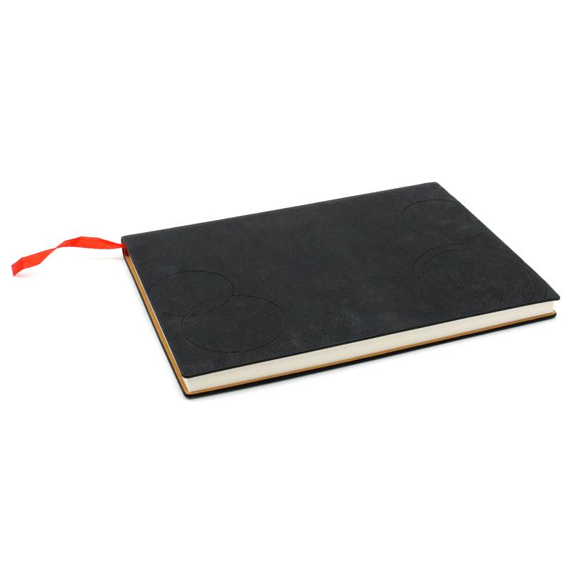 Sổ Bìa Da Kẻ Ngang Có Chấm 200 Trang 80gsm - The Sun ST 03-23 - Màu Đen