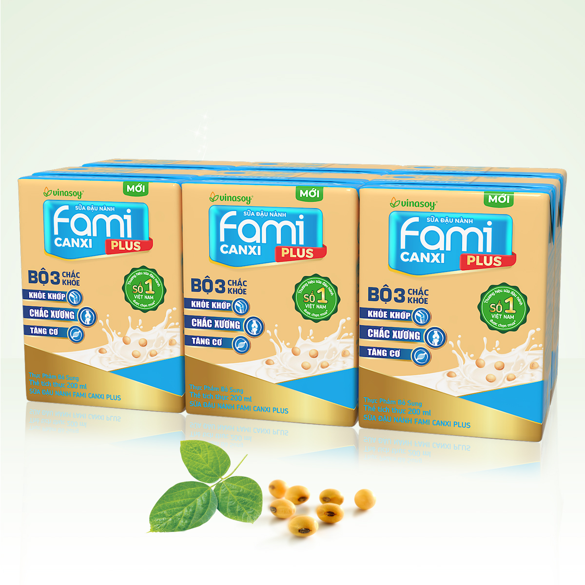 Thùng sữa đậu nành Fami Canxi Plus hộp