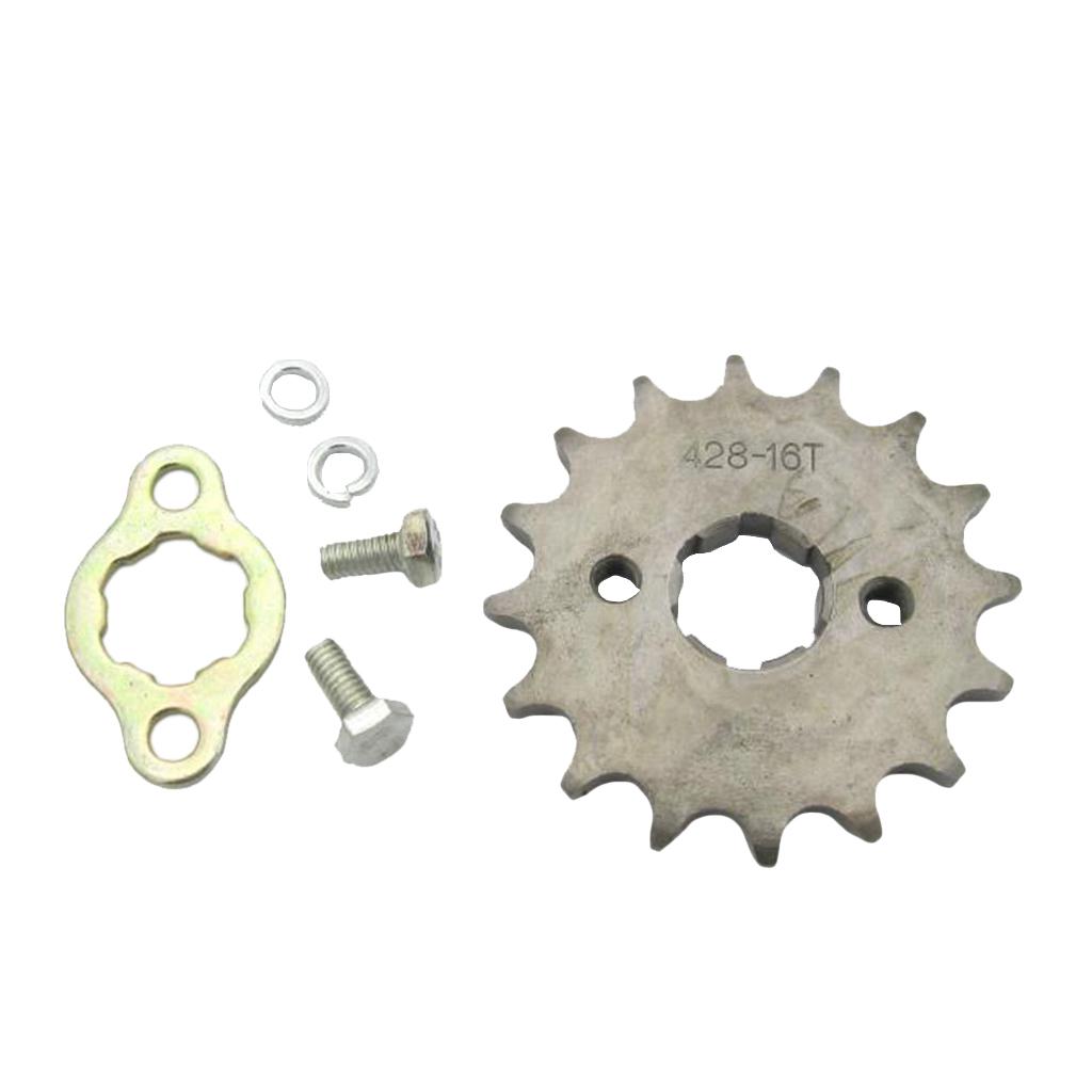 16 Teeth 428 Chain Front Sprocket Cog for Pit Trail Dirt Bike ATV Quad Buggy