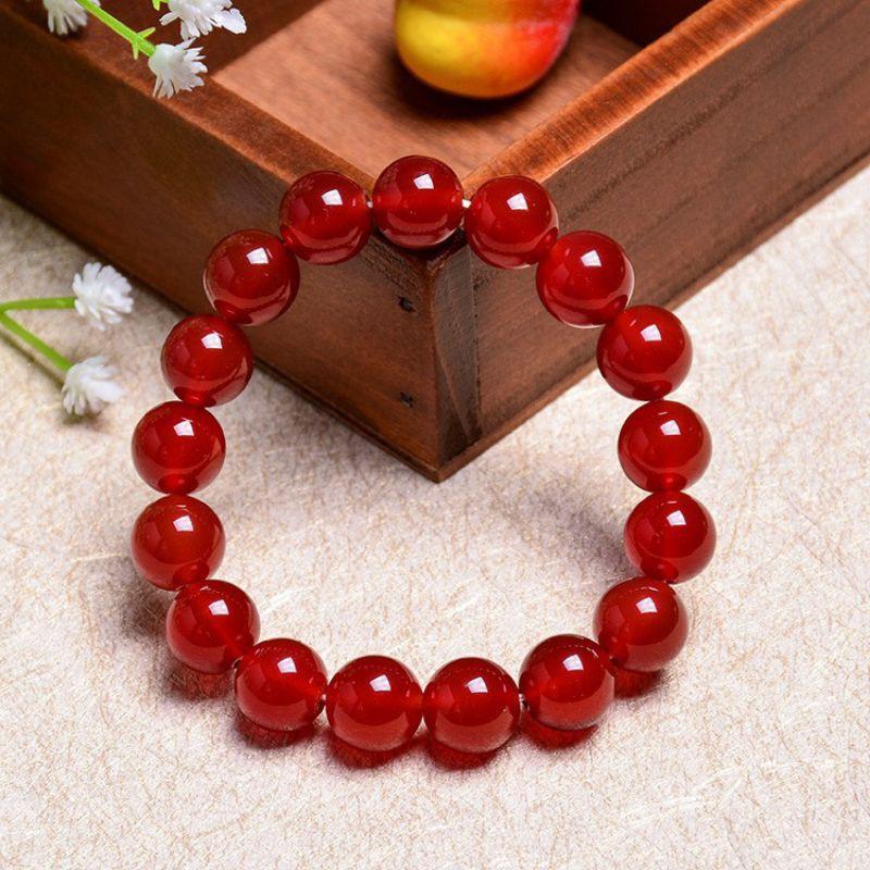 Vòng Tay Phong Thủy Đá Mã Não Đỏ