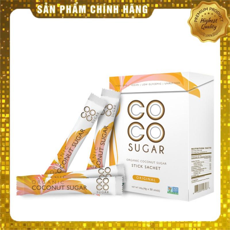 Đường Mật Hoa Dừa Hữu Cơ PT Coco Sugar - tốt cho người tiểu đường, béo phì - hộp 50x4g - Organic Coconut Sugar