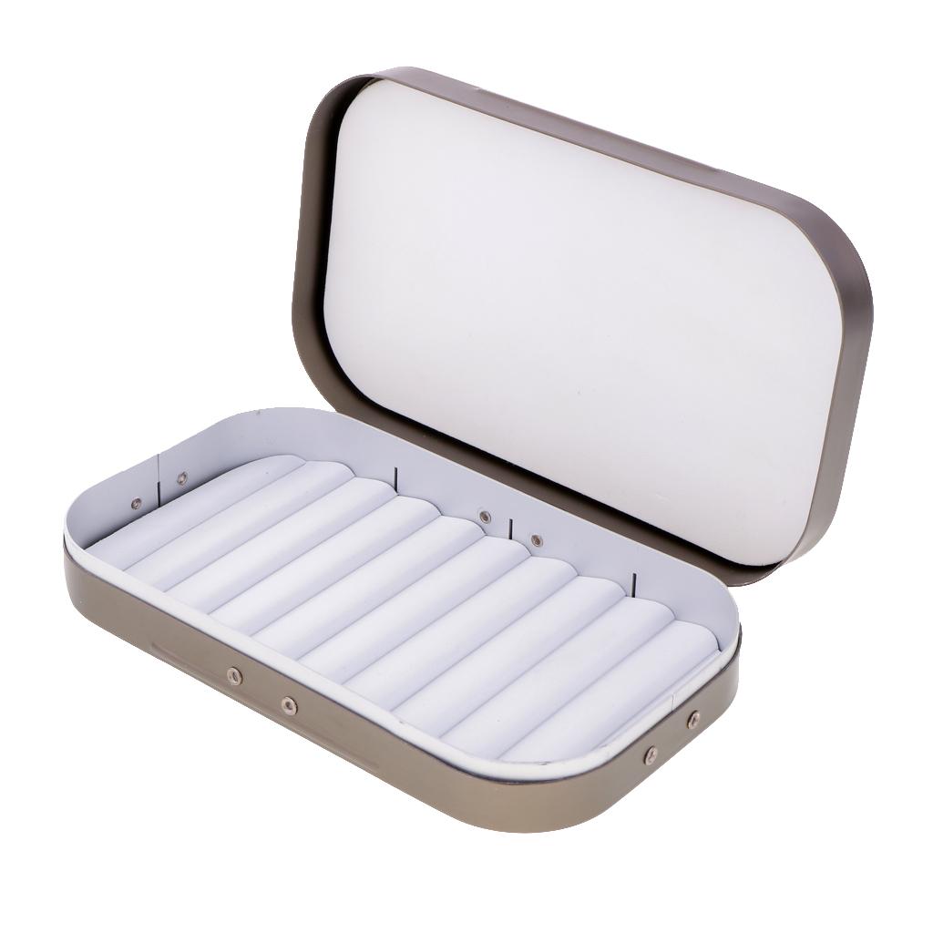 2pcs Waterproof Aluminum Alloy Slit Foam Fly Fishing Boxes Flies Tackle Box 2 Color