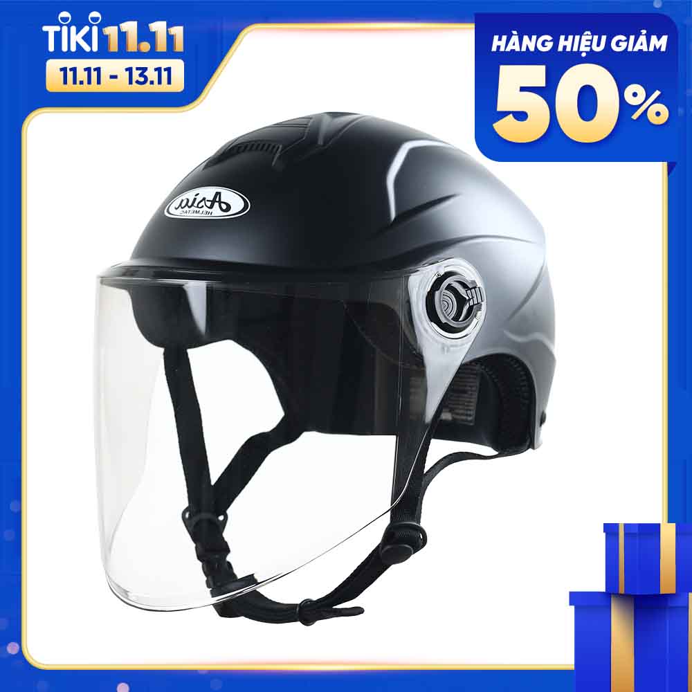 Mũ bảo hiểm nửa đầu Asia mt179 có kính