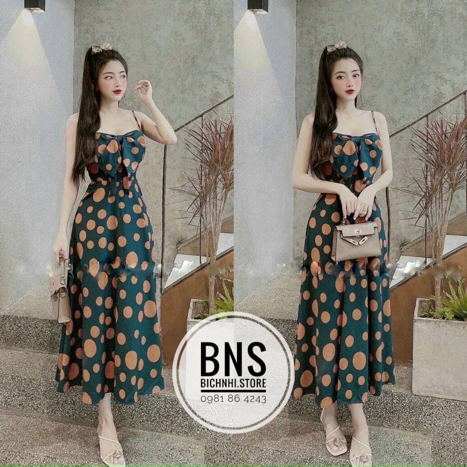 ĐẦM MAXI 2 DÂY NƠ NGỰC (CÓ TÚI - CÓ ĐỆM NGỰC) MX1823 - BNS