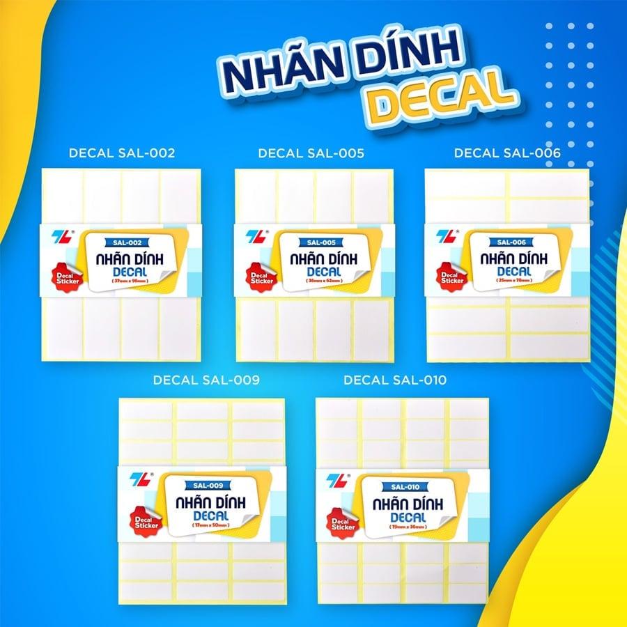 Combo 10 Nhãn dính decal