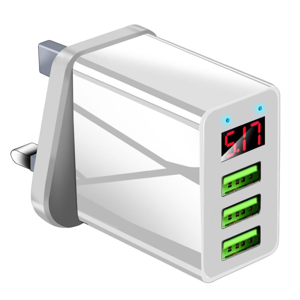 USB Charger 3-Port Desktop USB Charging Station Multiple Port