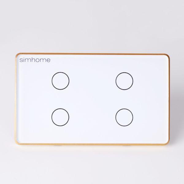 Công tắc cảm ứng Zigbee SimHome S3 – Tiêu chuẩn – 4 nút