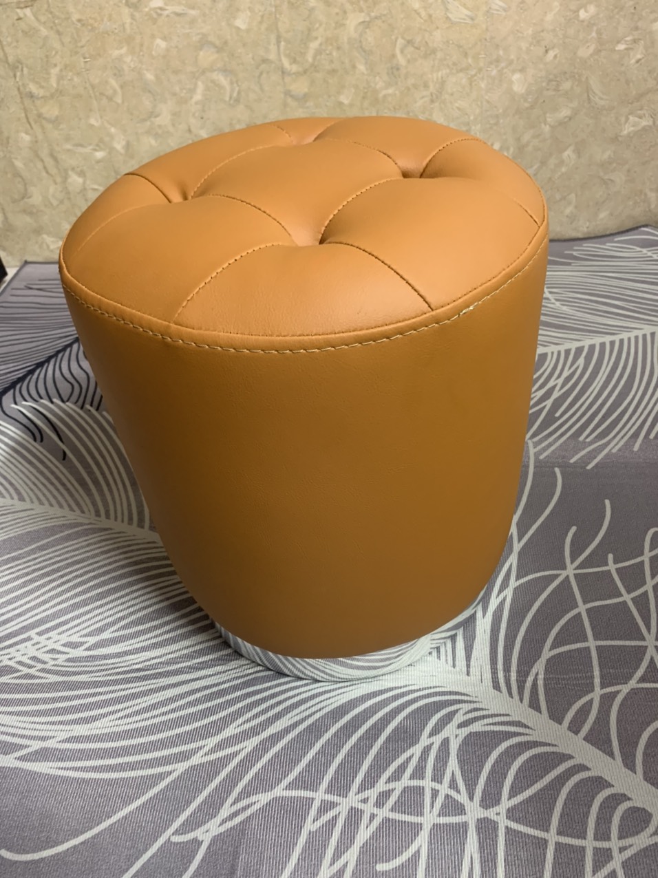 Sofa đôn tròn Juno sofa màu cam đất