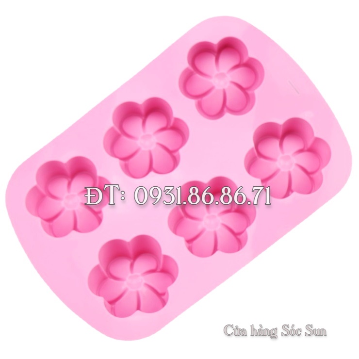 Khuôn silicon 6 hoa mai – Mã số 1482