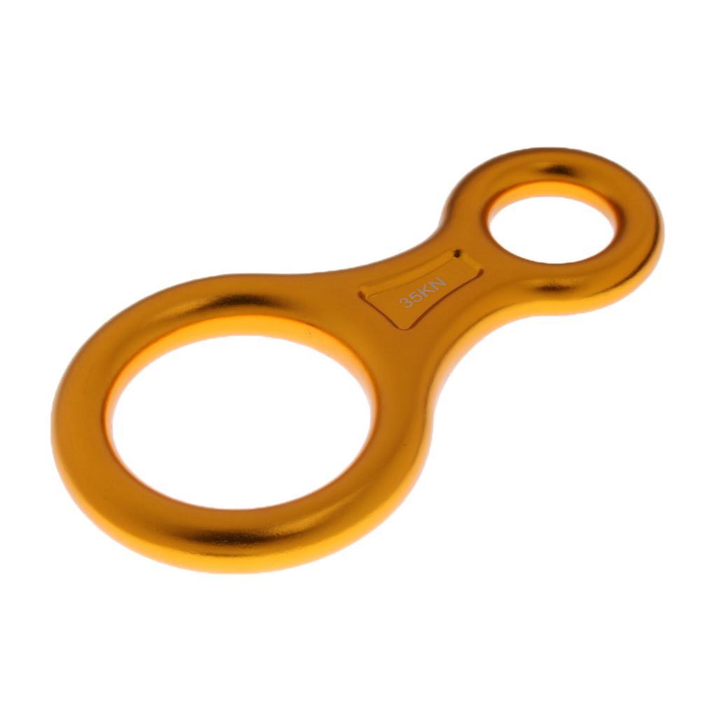 3pcs Heavy Duty Aluminum Alloy 35KN Figure 8 Shape Rock Climbing Ring Descender Abseiling Rappelling Belay Device