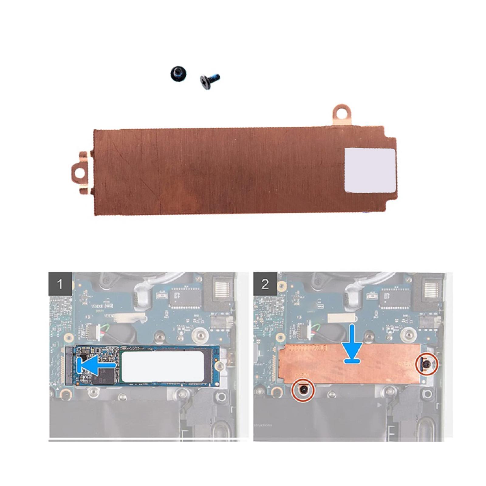 2280 M.2 SSD Heatsink Cover w/ Bracket Holders for Dell G15 5510 5511 Series