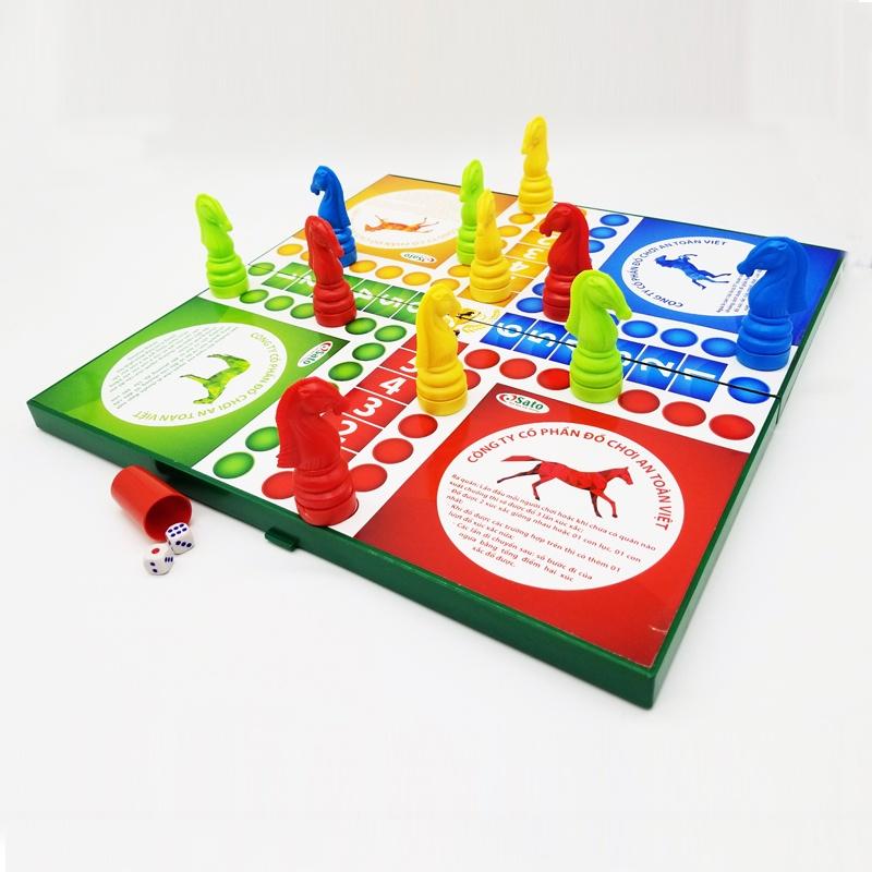 Đồ chơi cờ cá ngựa nam châm loại to 40x40cm nhựa an toàn, đồ chơi thông minh giải trí cho bé