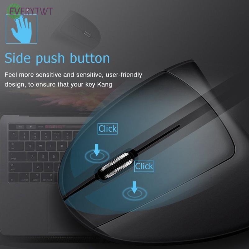 Usb Wired 6-button Vertical Ergonomic Optical Mouse 800-3200dpi For Laptop Pc #