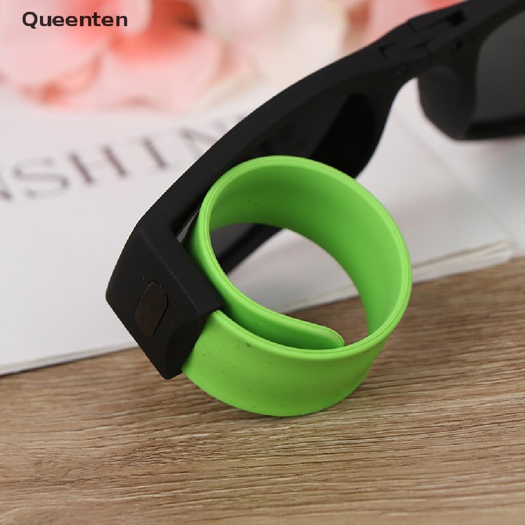 Queenten 1 Pcs Polarized Folding Sunglasses UV400 Slap Sport Foldable Wristband Shades QT