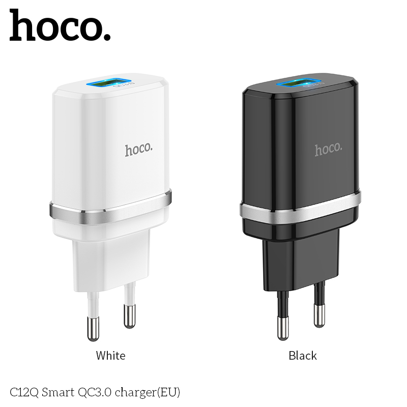 Cốc sạc nhanh 18W Hoco C12Q Smart QC3.0 - Hàng Chính Hãng