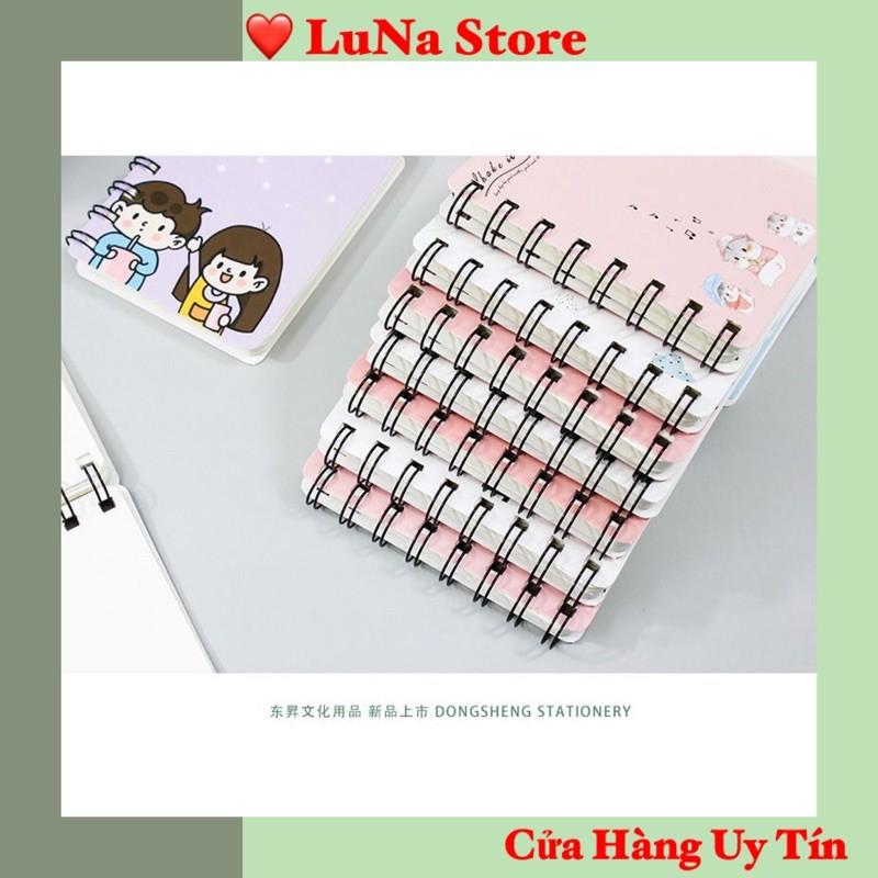 Sổ Tay Lò Xo Mini A7, Sổ Ghi Chép Siêu Cute 2021