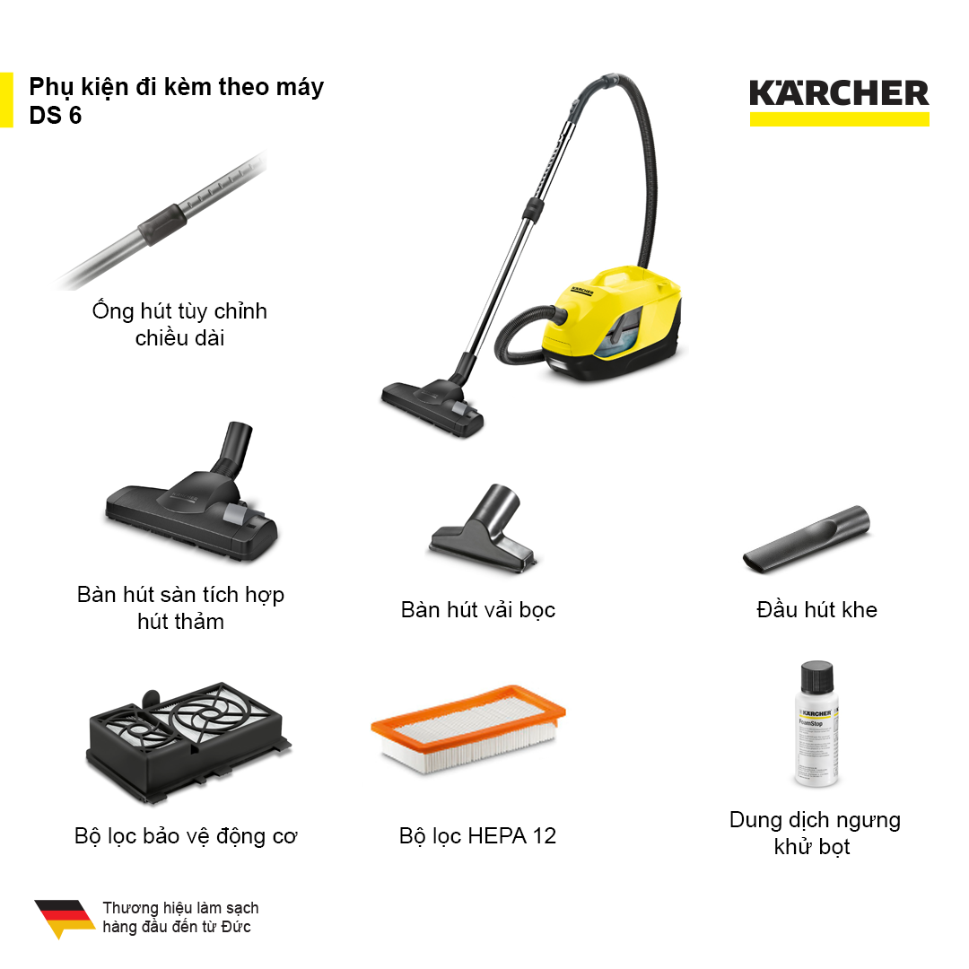 Máy Hút Bụi Với Bộ Lọc Nước Karcher DS 6 - Hàng chính hãng