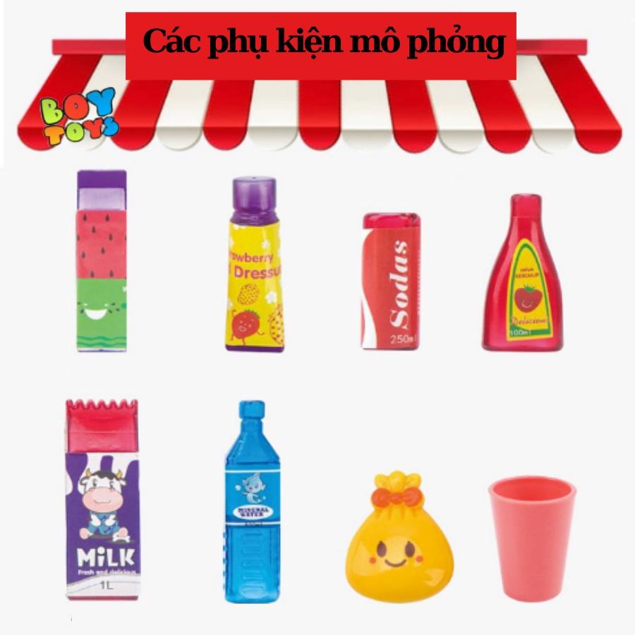 Bộ đồ chơi tủ lạnh mini, đồ chơi tủ lạnh cửa đôi độc đáo cho bé thỏa sức vui chơi