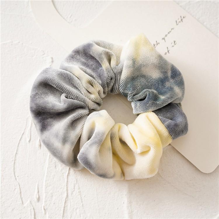 Dây Cột Tóc Scrunchies Màu Loang Phong Cách Hàn Quốc Chất Liệu Vải Nhung - Mã DT014