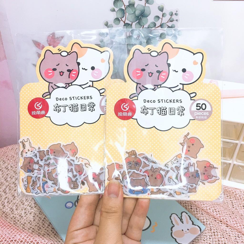 Sticker Hình Con Vật Dễ Thương Cute Hình Con Ếch Heo Cún Gấu Trang Trí Sổ Tay Góc Học Tập Dán Mũ Bảo Hiểm Vali