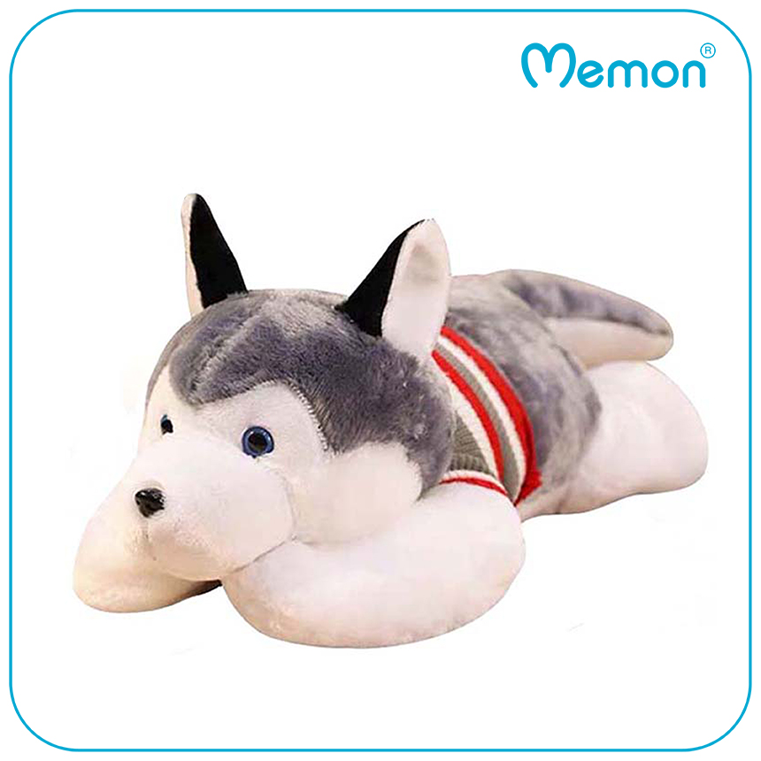 Gấu bông Chó Husky Áo Len cao cấp - Hàng chính hãng Memon