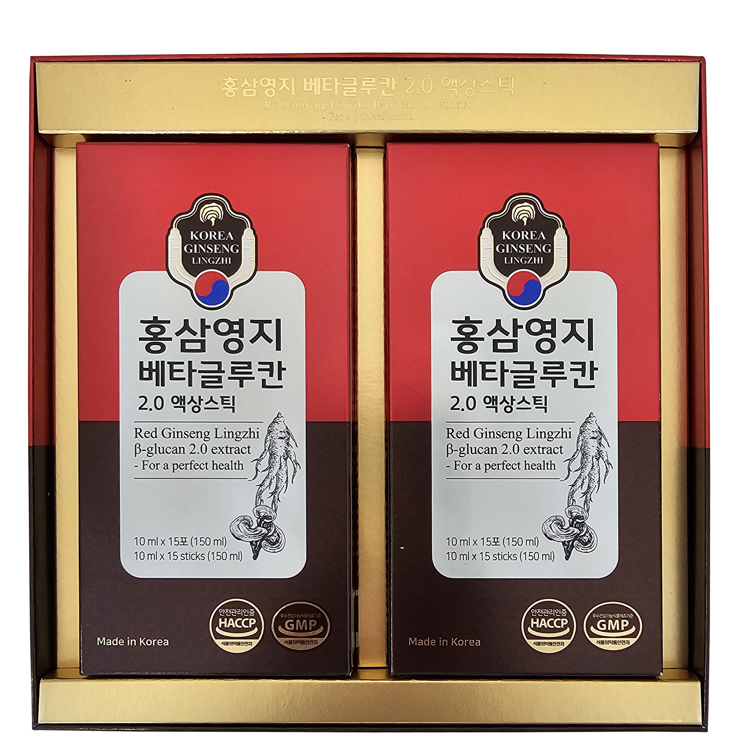 Nhân Sâm Linh Chi Kết Hợp Hoạt Chất Beta Glucan 2.0 Extract 5 Gói Lẻ