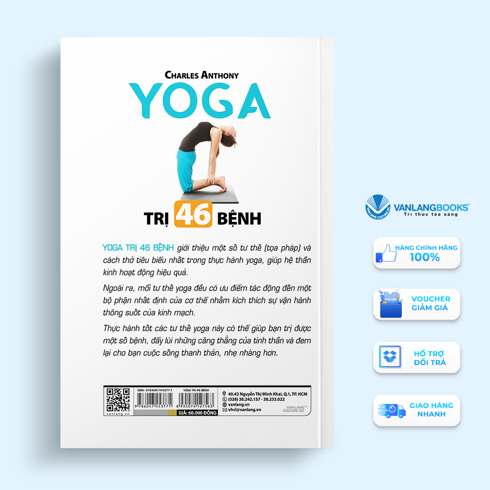 Yoga Trị 46 Bệnh - Tác Giả Charles Anthony - Vanlangbooks