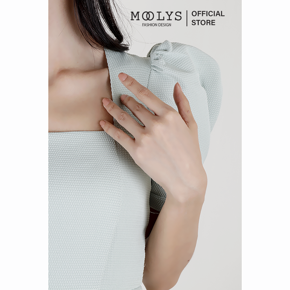 Đầm xoè dự tiệc tay phồng Moolys MD008