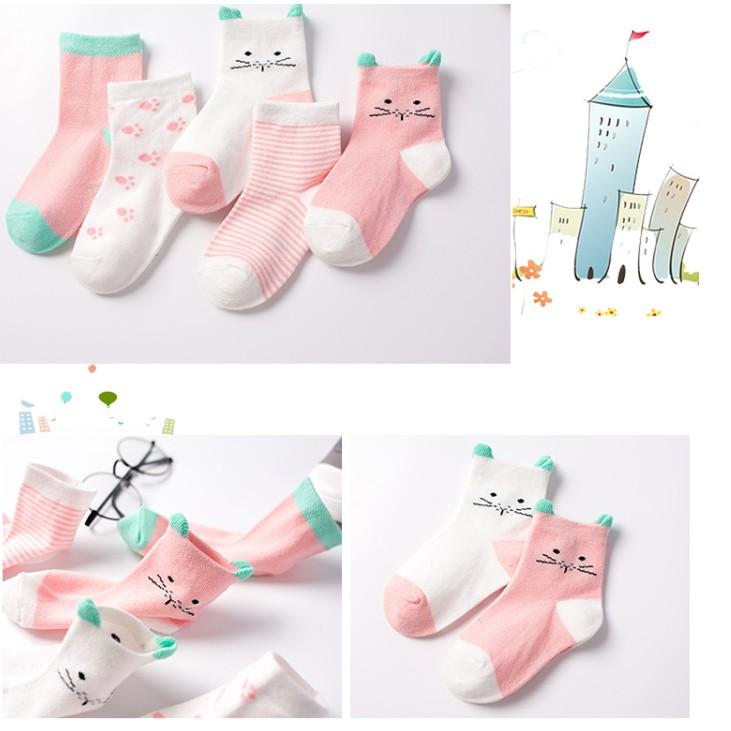 Set 5 đôi tất/ vớ lưới Hàn Quốc cho bé trai bé gái từ 0 tháng đến 2 Tuổi - NANA SHOP MOMY BABY