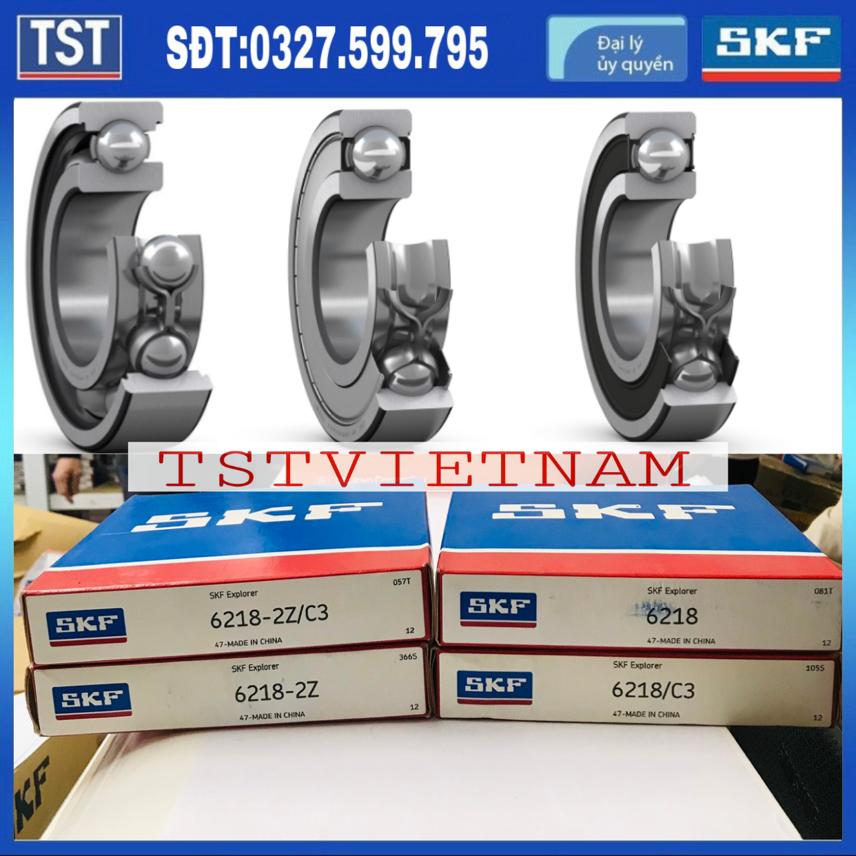 Vòng bi bạc đạn SKF 6218-2Z/C3