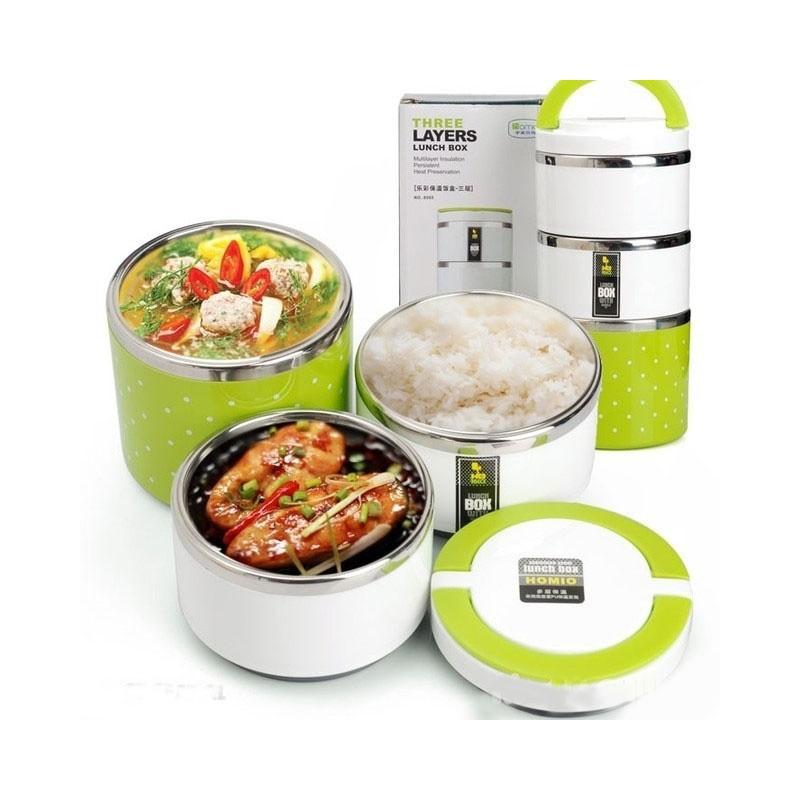 Hộp đựng cơm 3 tầng ruột inox siêu giữ nhiệt